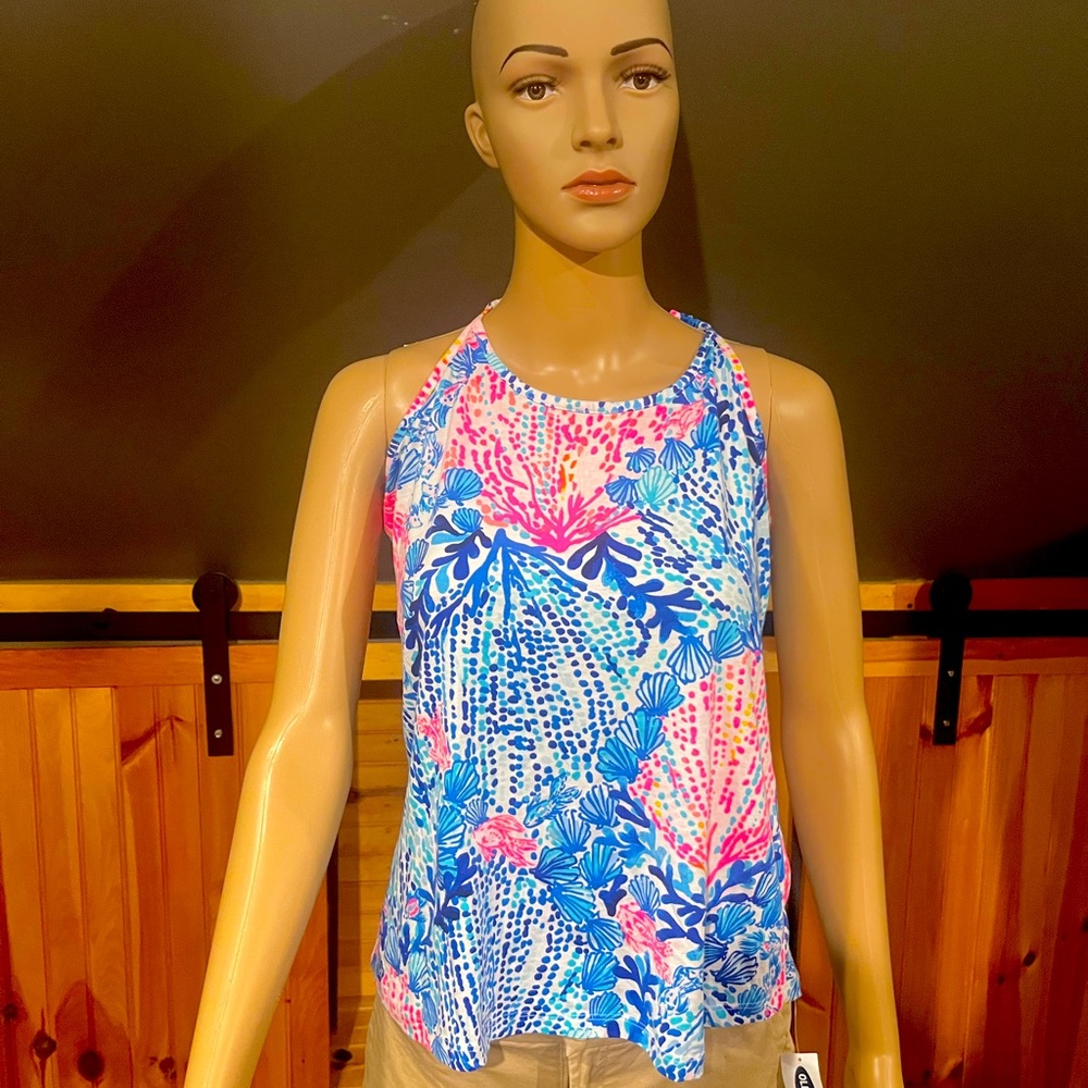 Beautiful tank top . 100% Pima cotton.Auseie brand like as Lilly Pulitzer.Unique